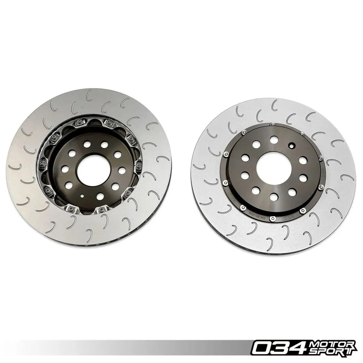 034 Motorsport 2-Piece Floating Rear Brake Rotor 310mm Upgrade - VW/Audi / MQB / MQB EVO