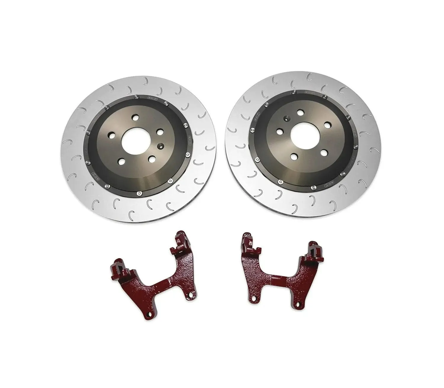 034 Motorsport 2-Piece Floating Rear Brake Rotor 355mm Upgrade - VW/Audi / Mk8 / GTI / Golf R / 8Y / S3 / RS3