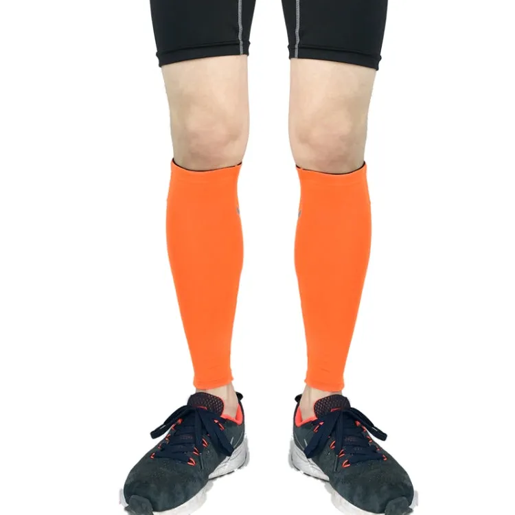 1 Pair Sports Breathable Compression Calf Sleeves Riding Running Protective Gear, Spec: M (Orange)