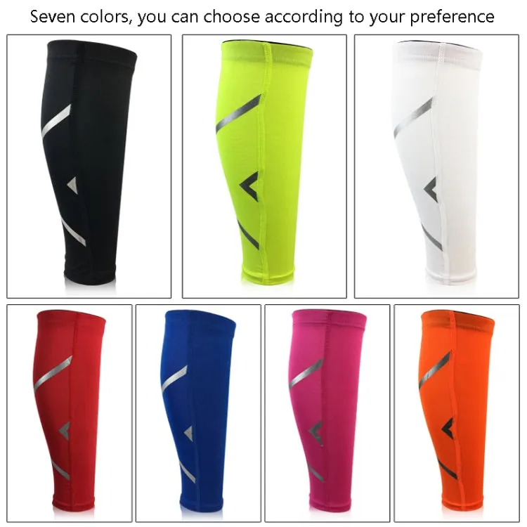 1 Pair Sports Breathable Compression Calf Sleeves Riding Running Protective Gear, Spec: M (Orange)