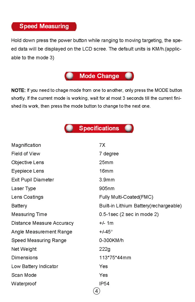 600 Yard Laser Rangefinder