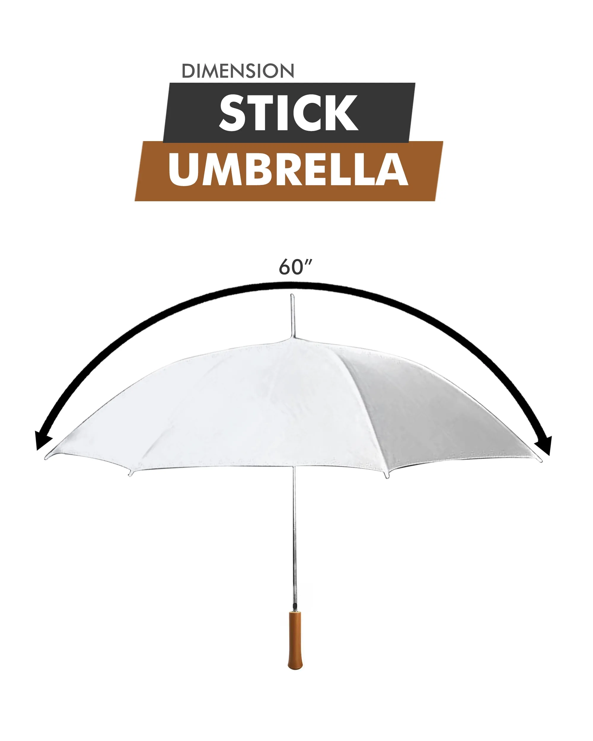 60" White Wedding Umbrellas