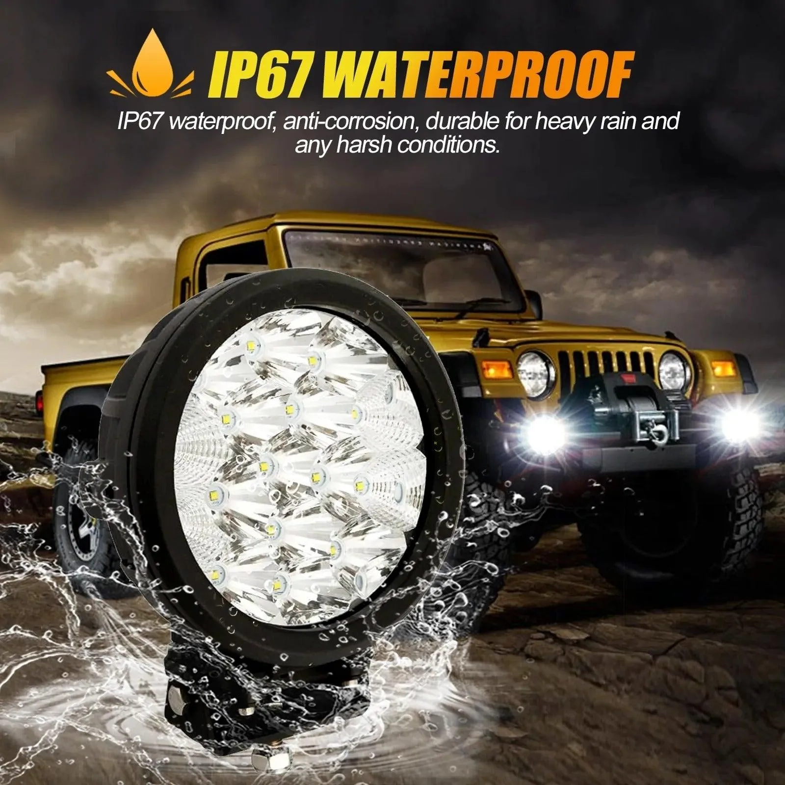 7Inch 160W Round Combo Beam Off-Road LED Driving Light