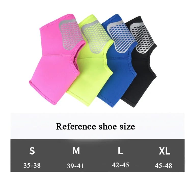 A Pair Sports Ankle Support Compression Ankle Socks Outdoor Basketball Football Mountaineering Protective Gear, Size: L(Fluorescent Green)