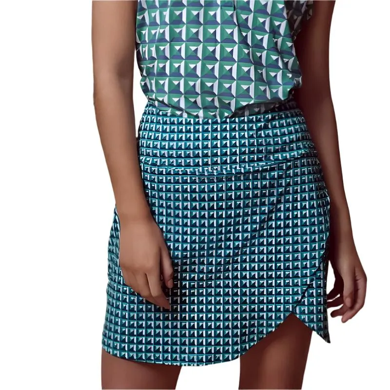 A. Putnam Wrap Skort - Geo Square