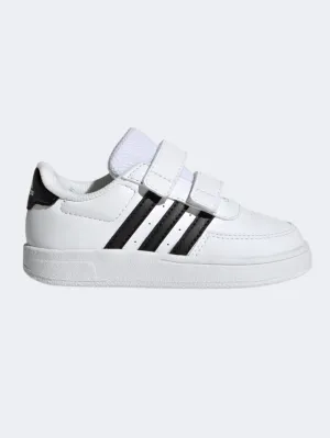 Adidas Breaknet Court Two-Strap  Infant-Unisex Sportswear  Shoes  White/Black