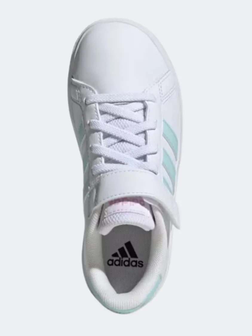 Adidas Grand Court 2 Girls Sportswear Shoes White/Aqua/Lilac