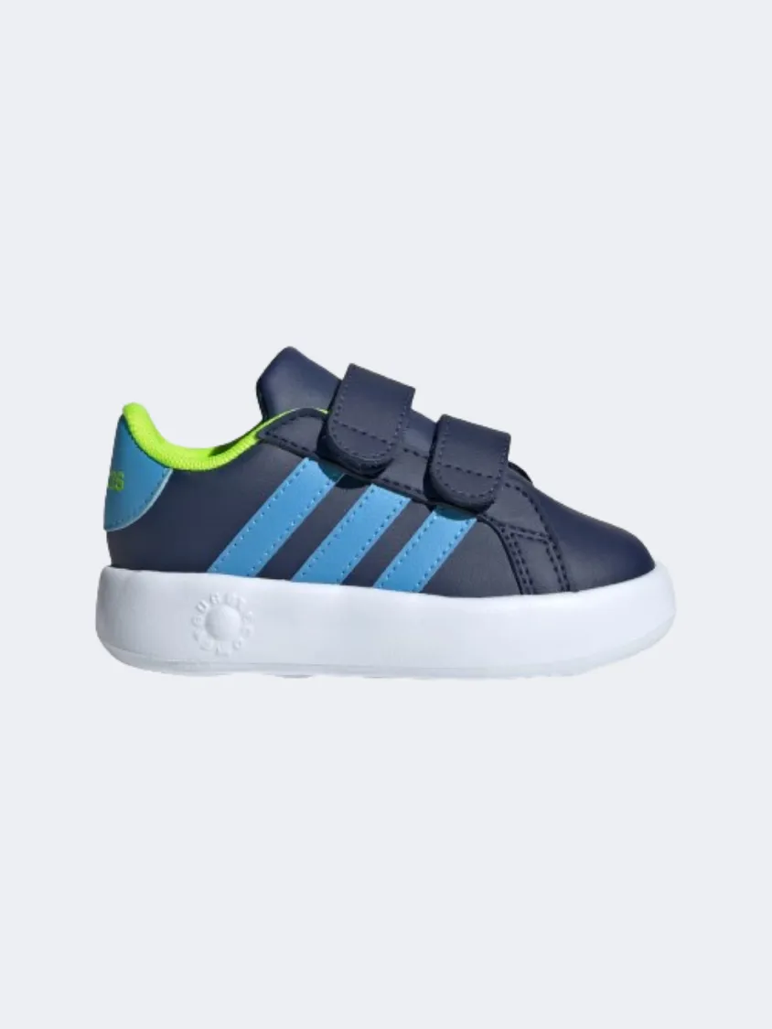 Adidas Grand Court 2 Infant-Boys Sportswear Shoes Dark Blue/Lemon