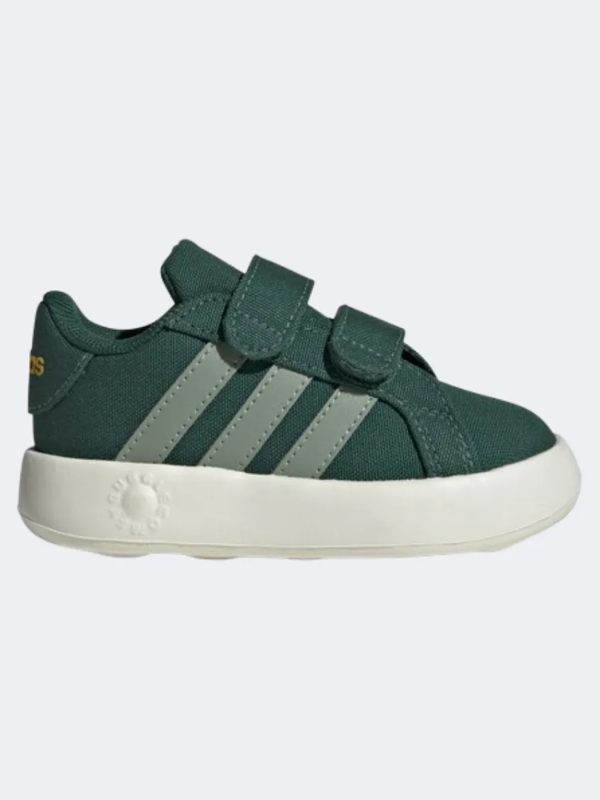 Adidas Grand Court 2 Infant-Boys Sportswear Shoes Green/Off White