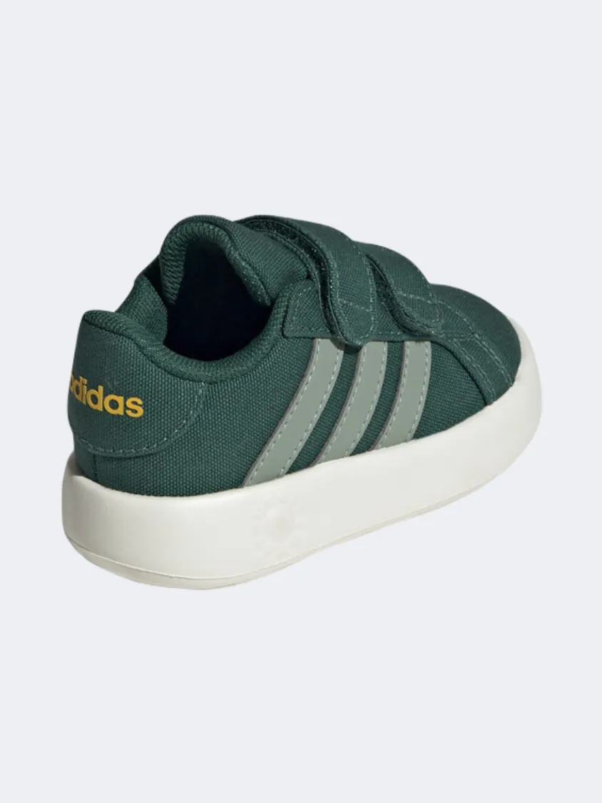 Adidas Grand Court 2 Infant-Boys Sportswear Shoes Green/Off White