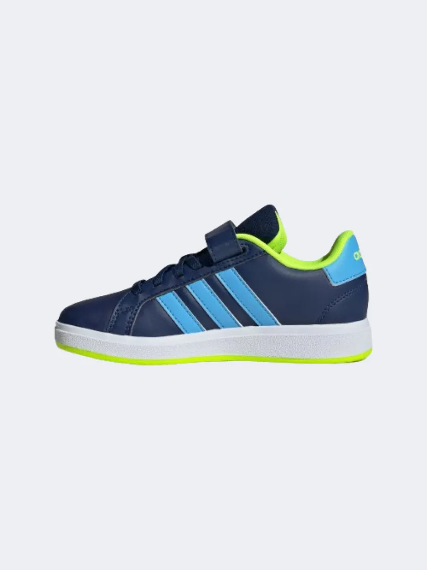 Adidas Grand Court 2 Ps-Boys Sportswear Shoes Dark Blue/Lemon