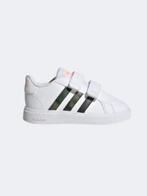 Adidas Grand Court 2.0 Infant-Boys Sportswear Shoes Cloud White/ Orange