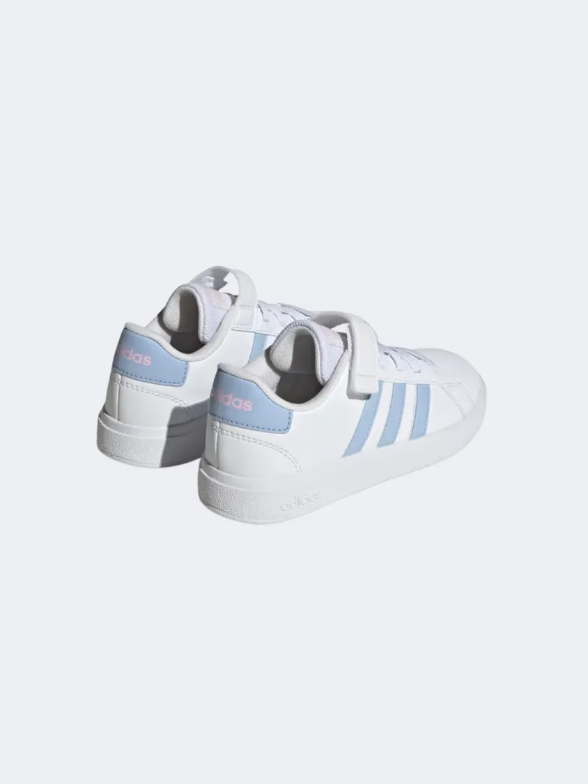 Adidas Grand Court 2.0 Ps-Girls Sportswear Shoes White/Blue/ Pink