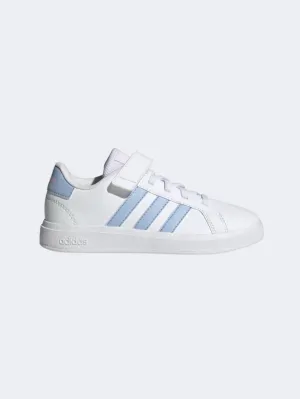 Adidas Grand Court 2.0 Ps-Girls Sportswear Shoes White/Blue/ Pink