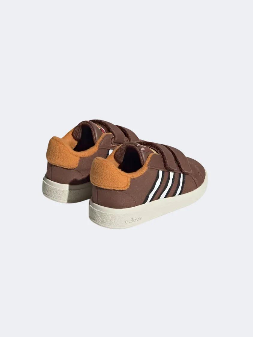 Adidas Grand Court Infant-Boys Sportswear Shoes Brown/ Off White