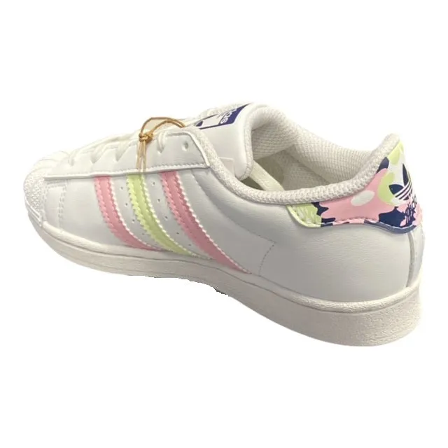 Adidas Originals sneakers da bambina Superstar C GY3331 white-pink-lime