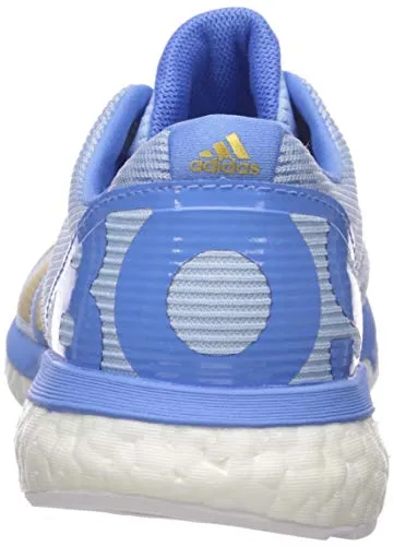 adidas Women's Adizero Boston 8 Running Shoe, Glow Blue/Gold Metallic/Real Blue, 6 M US