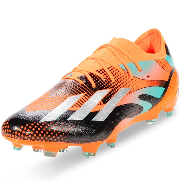 adidas X Speedportal Messi.1 Firm Ground Soccer Cleats (Team Solar Orange/Metallic Silver)