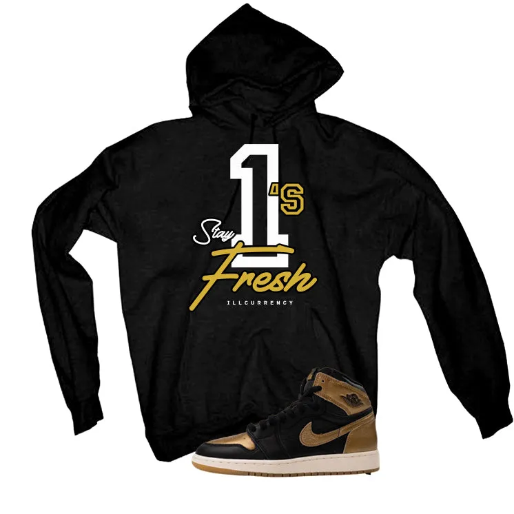 Air Jordan 1 High OG Metallic Gold Black T-Shirt (Stay Fresh)| illcurrency