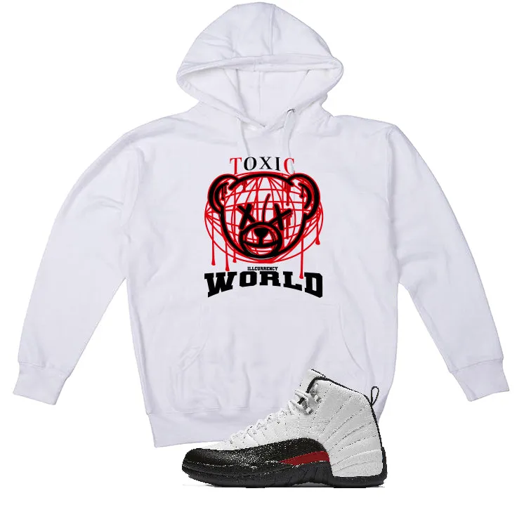 Air Jordan 12 “Red Taxi” | illcurrency White T-Shirt (Toxic World)