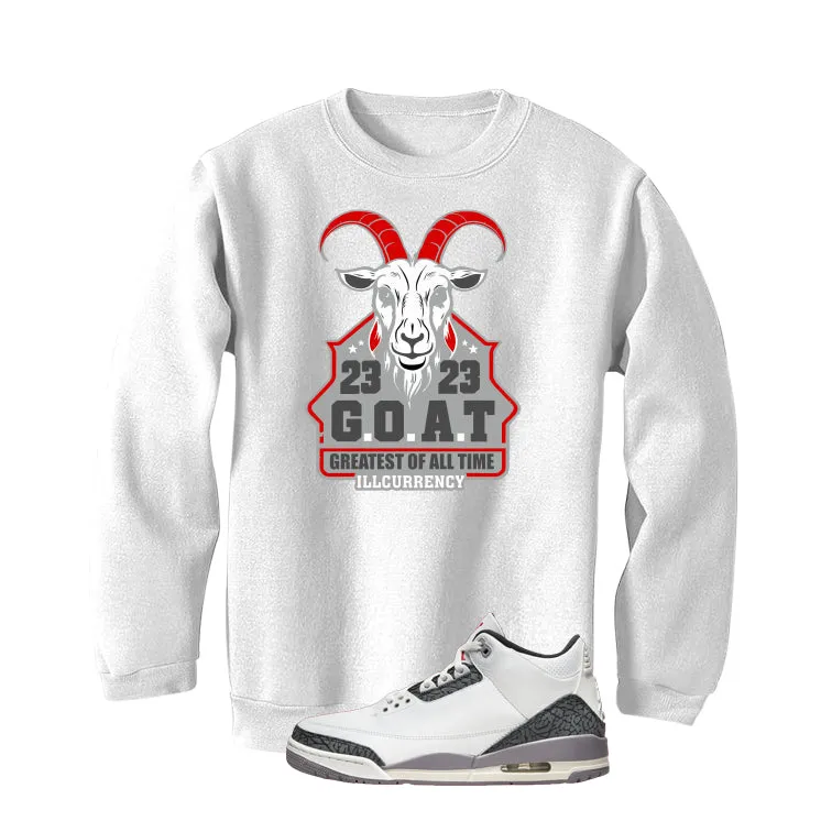 Air Jordan 3 Cement Grey White T-Shirt (GOAT 23)| illcurrency