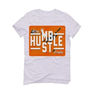 AIR JORDAN 4 (METALLIC PACK) ORANGE 2020 White T-Shirt (always hustle)