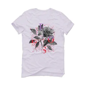 Air Jordan 5 GS Easter White T-Shirt (Roses)