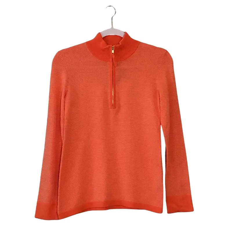 Alashan Cashmere Birdseye Zip Pullover - Sherbert