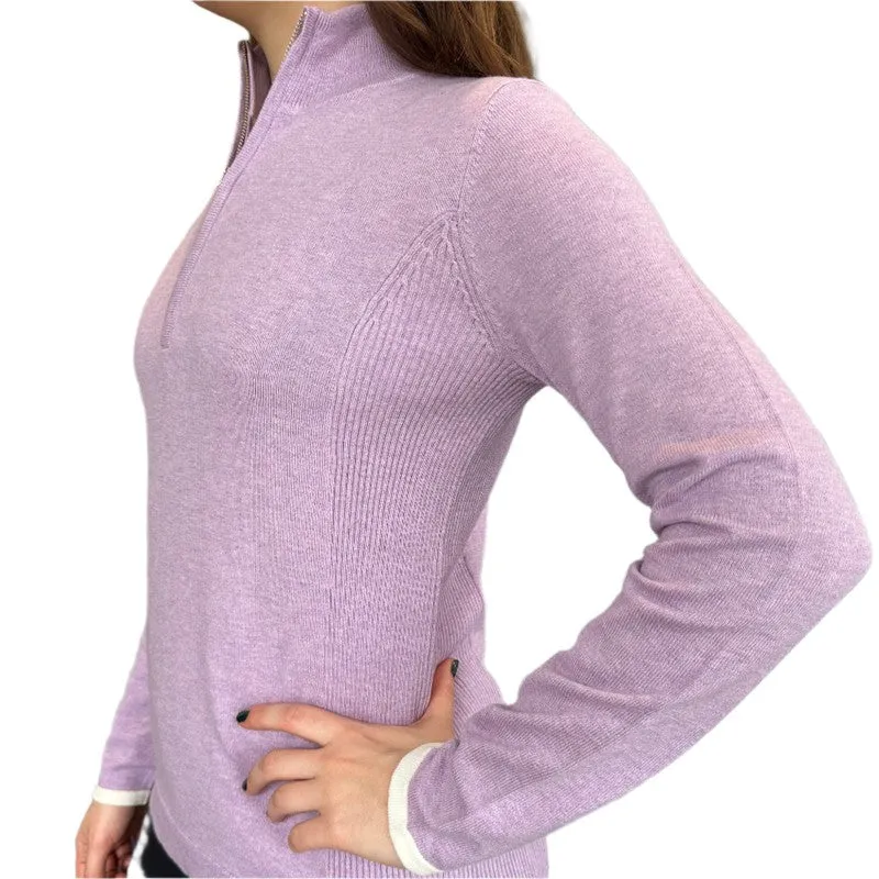 Alashan Cashmere Tee Time Sweater - Lavender Ice