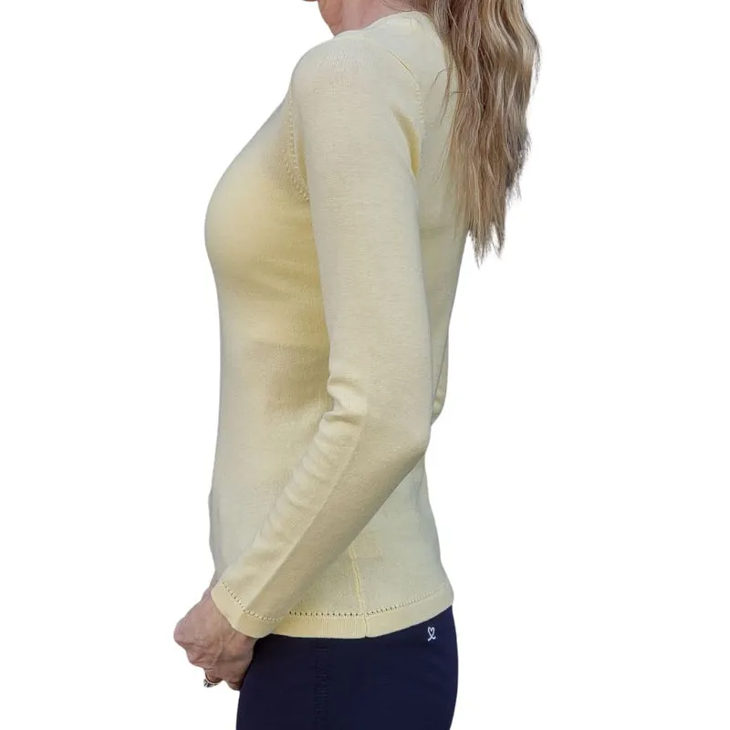 Alashan Cashmere V-Neck Pullover - Banana