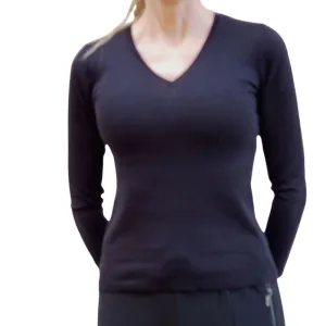 Alashan Cashmere V-Neck Pullover - Black