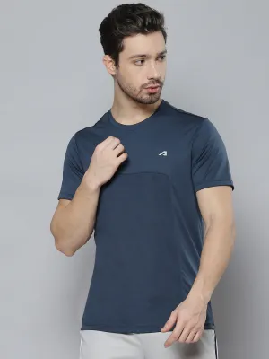 Alcis Men Navy Blue Solid T-shirt