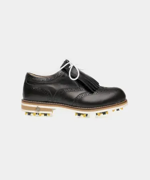 ALL CLASSIC Golf Noble Wingtip Classic Golf Shoes - All Black