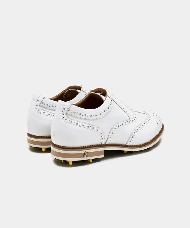 ALL CLASSIC Golf Noble Wingtip Classic Golf Shoes - White