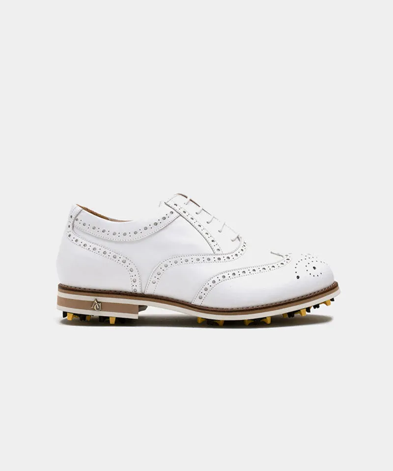 ALL CLASSIC Golf Noble Wingtip Classic Golf Shoes - White