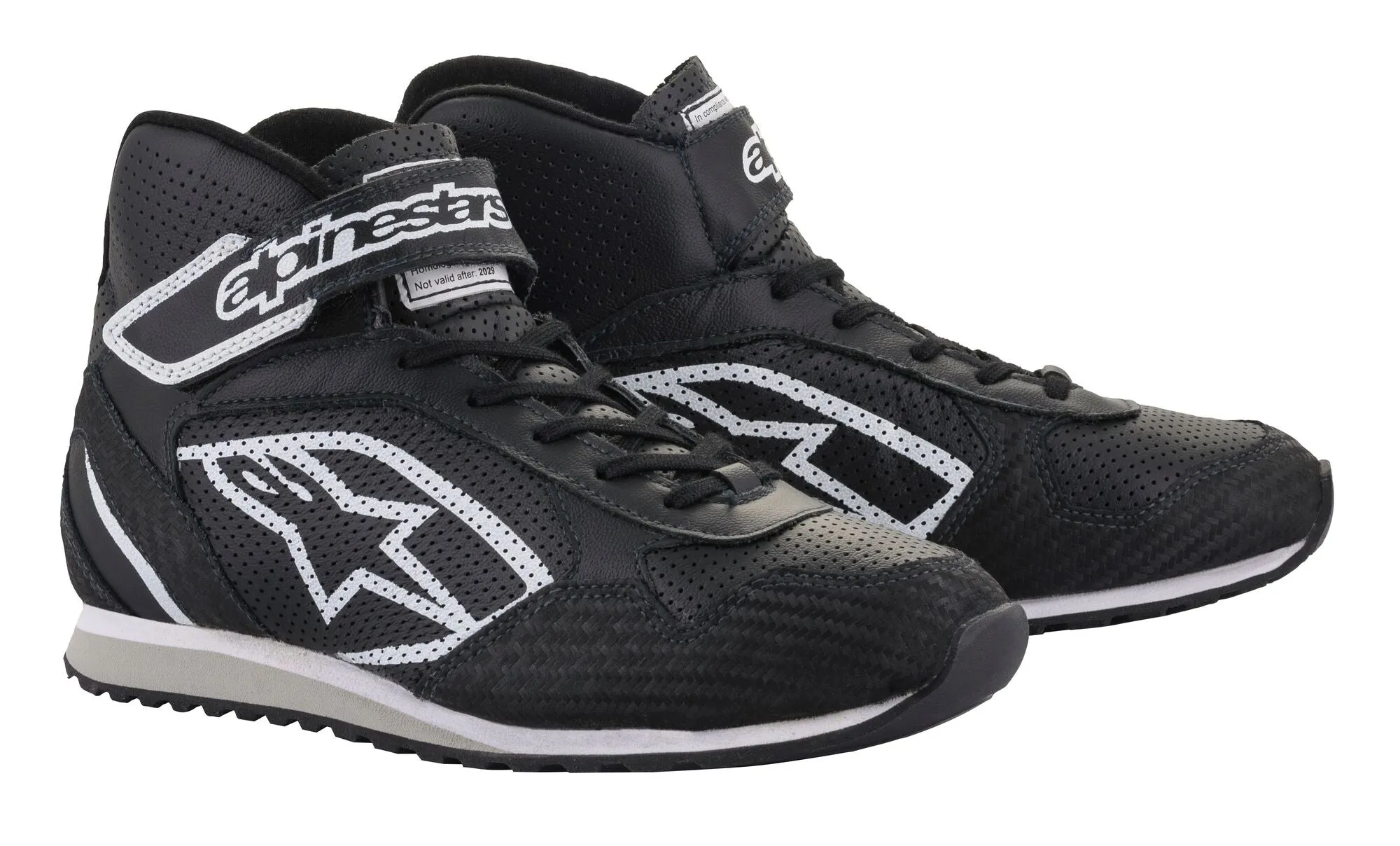 ALPINESTARS 2719021_12_7,5 Mechanic's shoes RADAR, FIA 8856-2018, black/white, Size 40