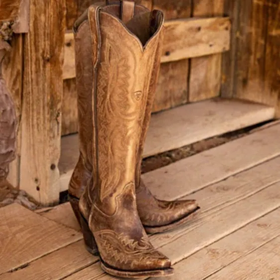 Ariat® Women's "Casanova" Western Boots - Naturally Distressed Brown