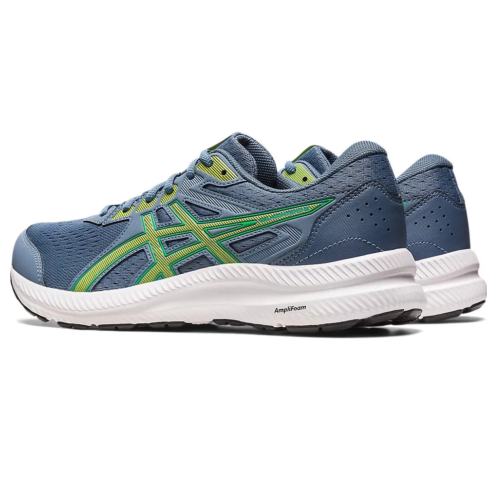 ASICS GEL-CONTEND 8 (M) - (STEEL BLUE/LIME ZEST) RUNNING SHOES