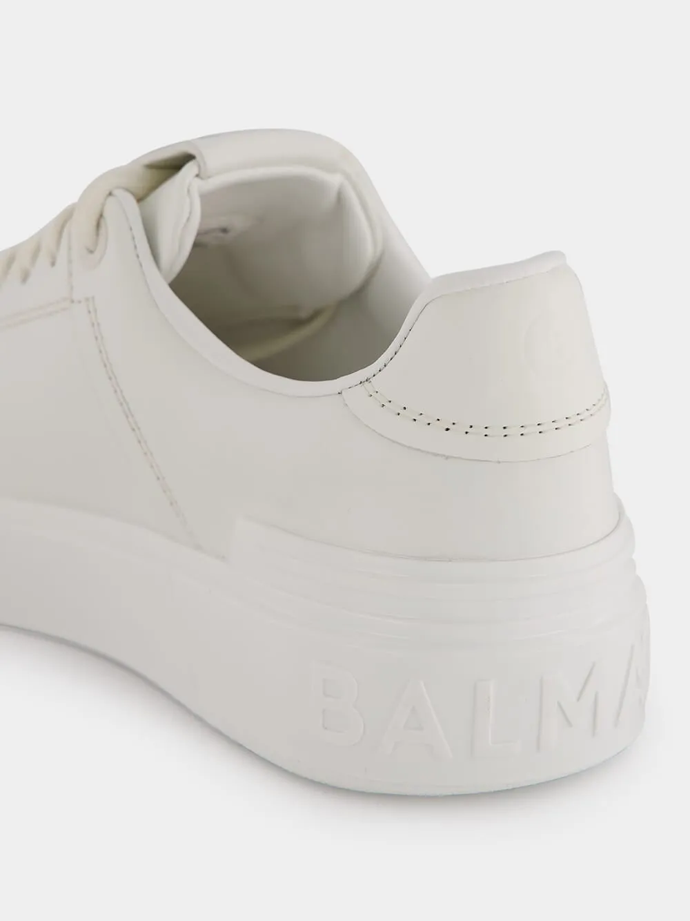 B-Court White Calfkskin Sneakers