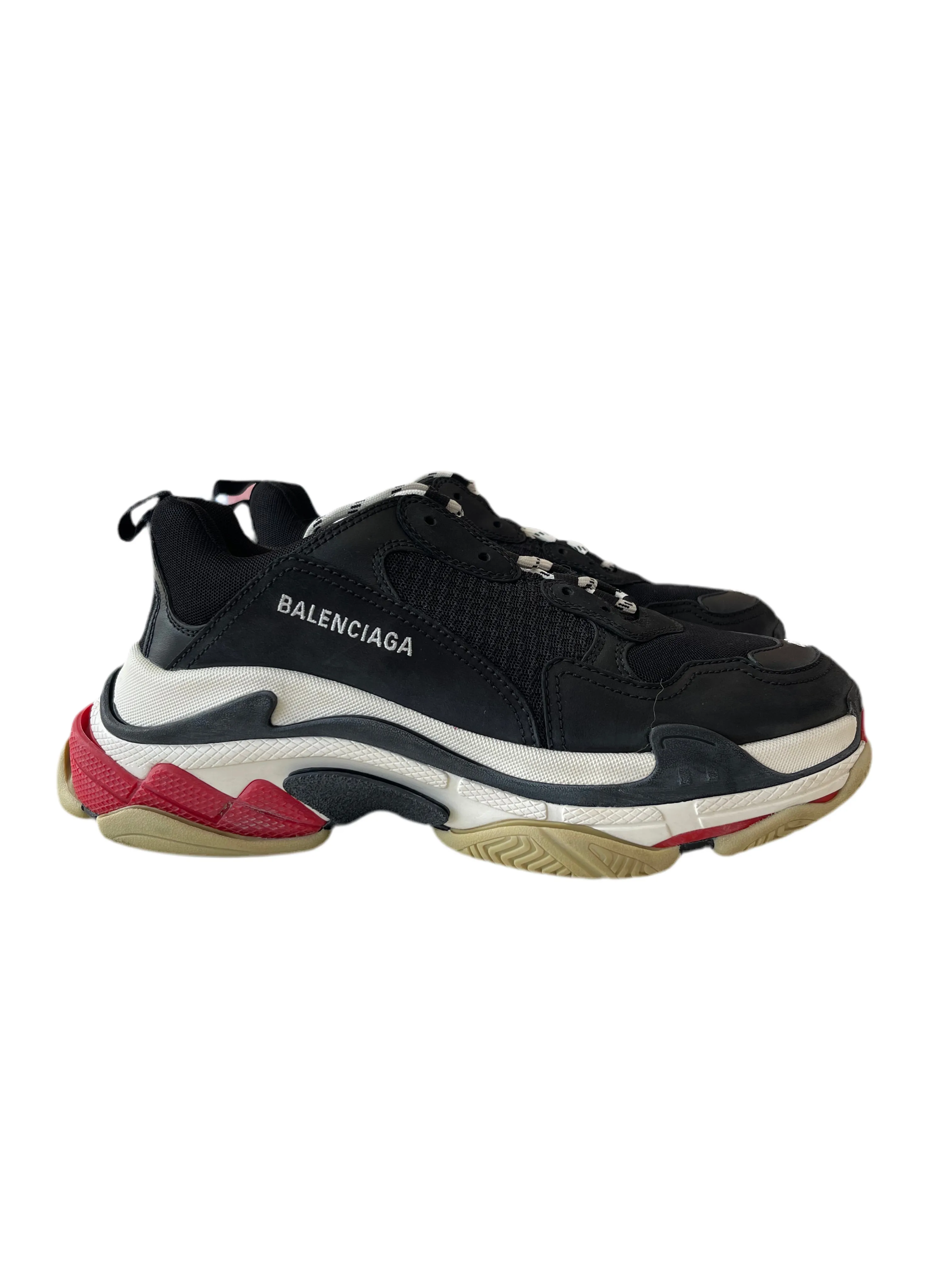 Balenciaga Triple S Sneaker 'Black Red' 2018 Size 42