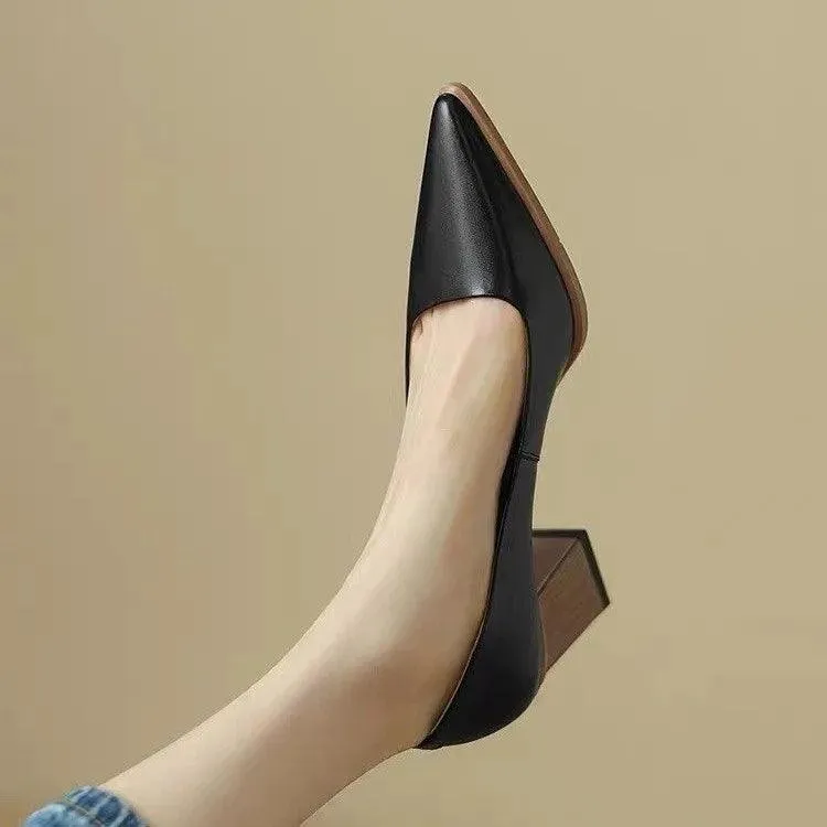 Block Heel Women Pumps