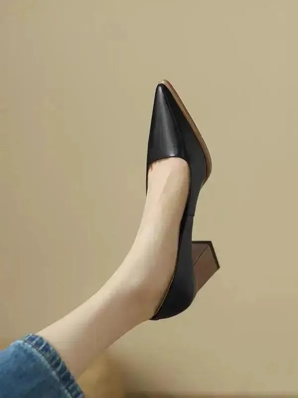 Block Heel Women Pumps