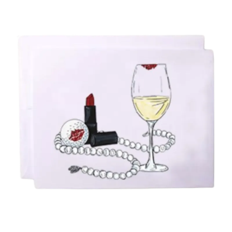 Bloom Designs Notecards - Lipstick & Wine