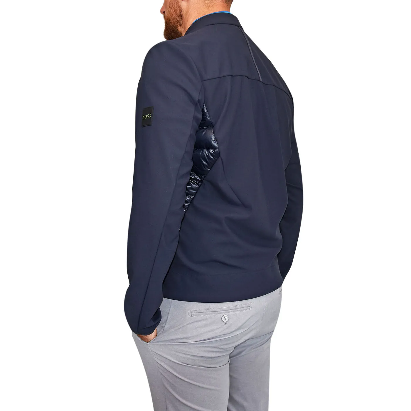 BOSS J Wittaker Padded Water Resistant Golf Jacket - Dark Blue