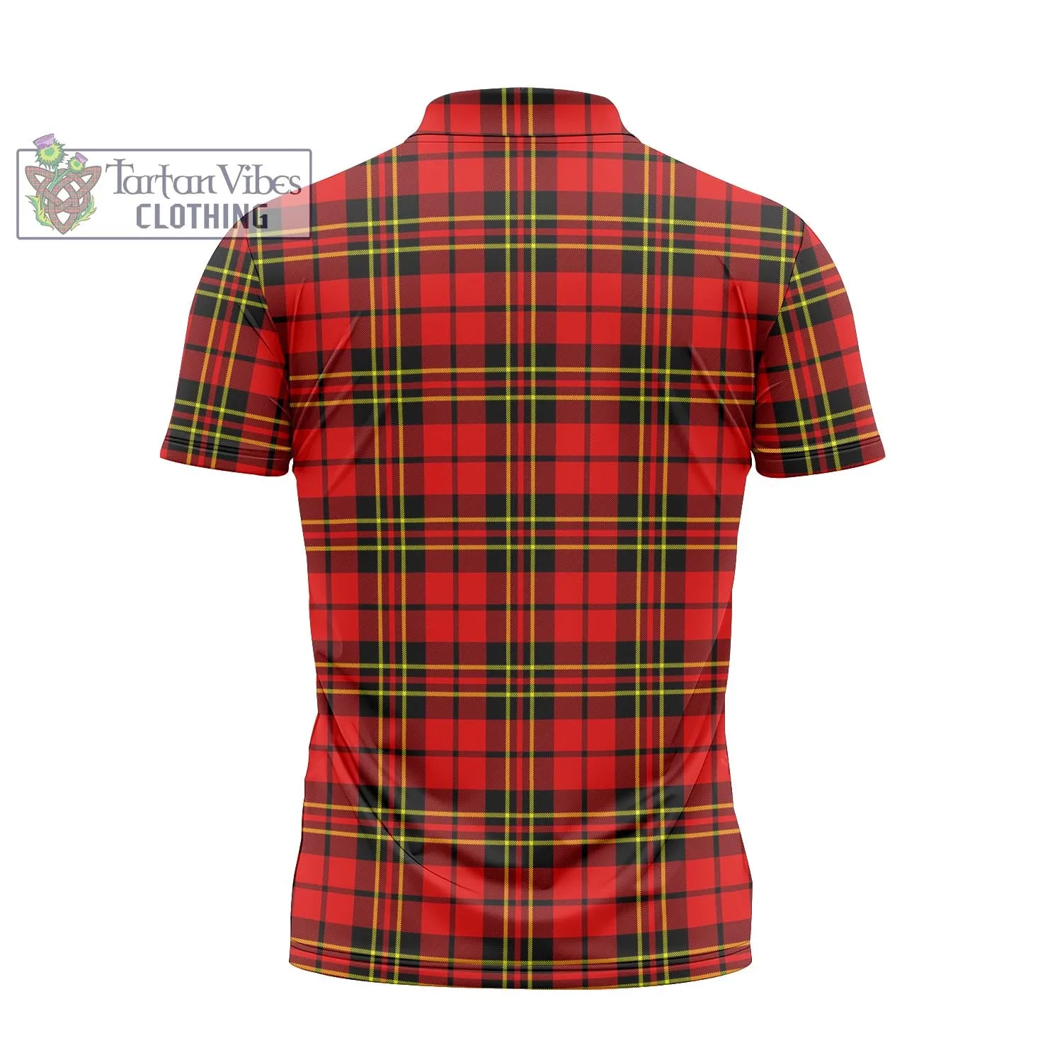 Brodie Modern Tartan Zipper Polo Shirt