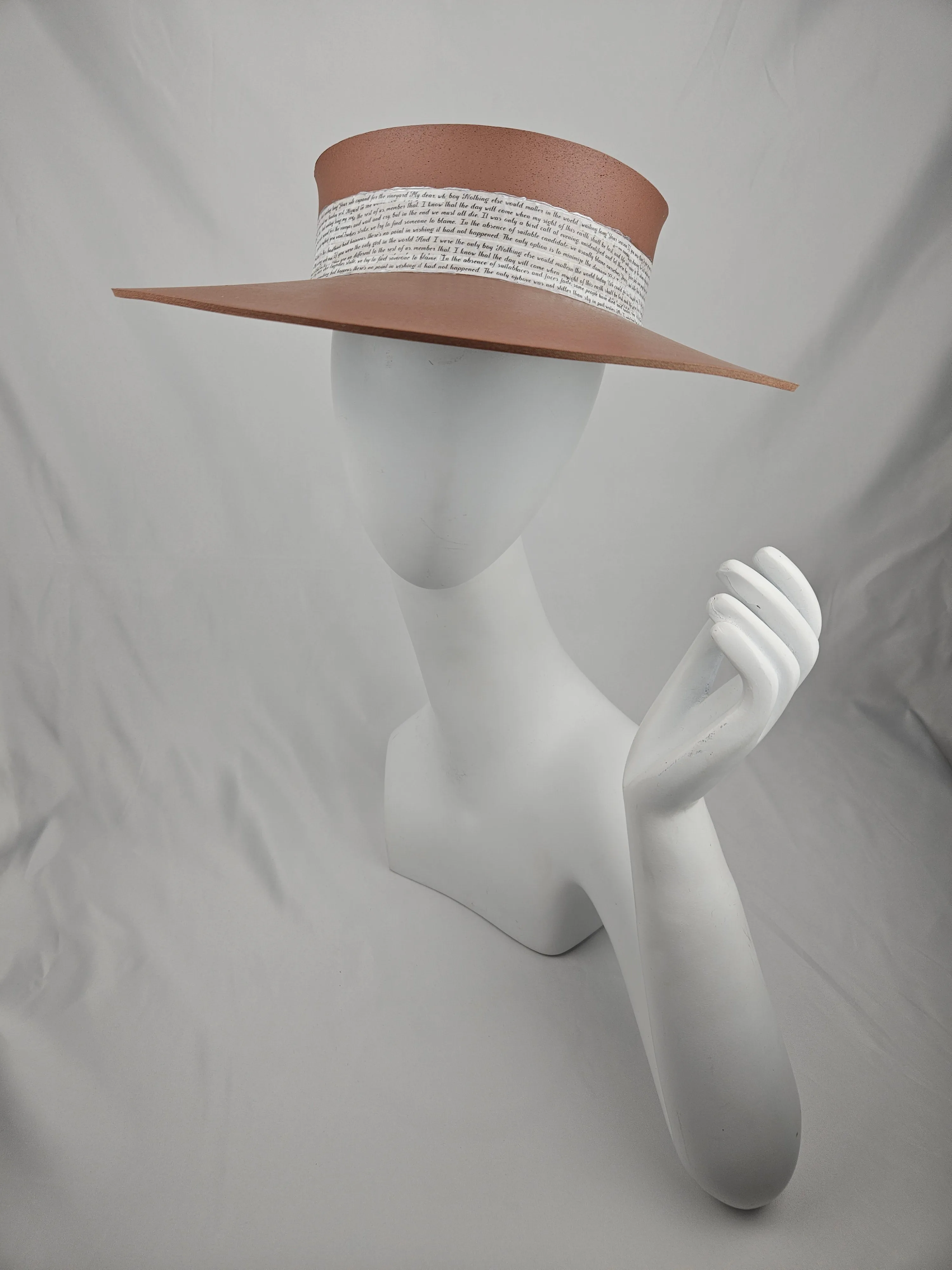 Brown "LadyEVA" Hat with Lovely Script Band