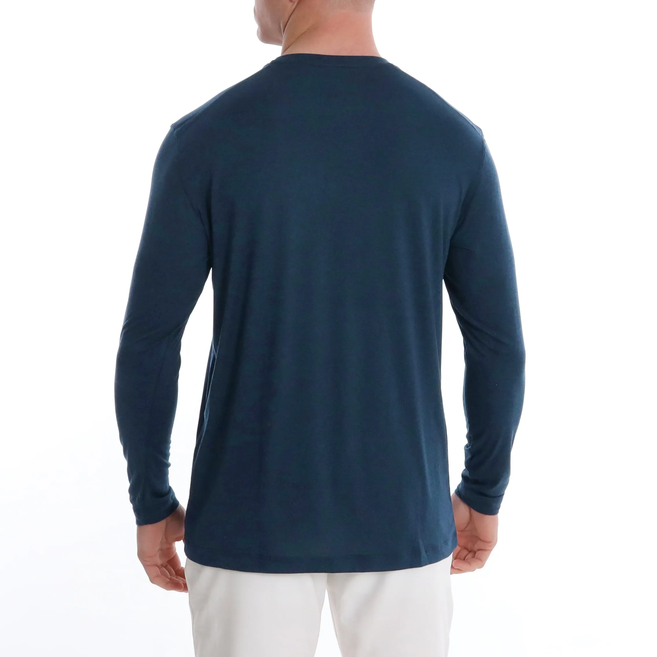 Butter T Long Sleeve Pickleball Silhouette - Navy Heather