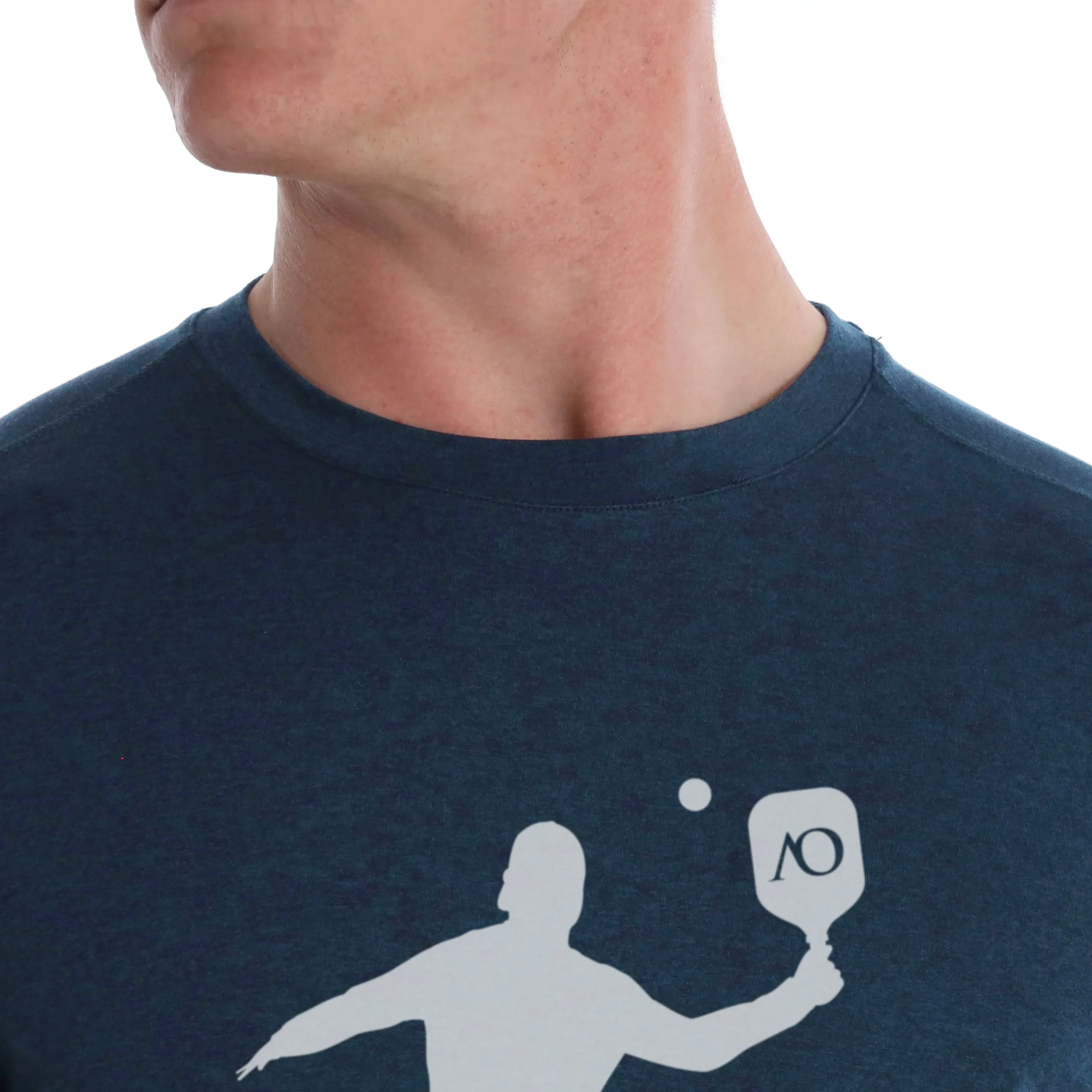 Butter T Long Sleeve Pickleball Silhouette - Navy Heather