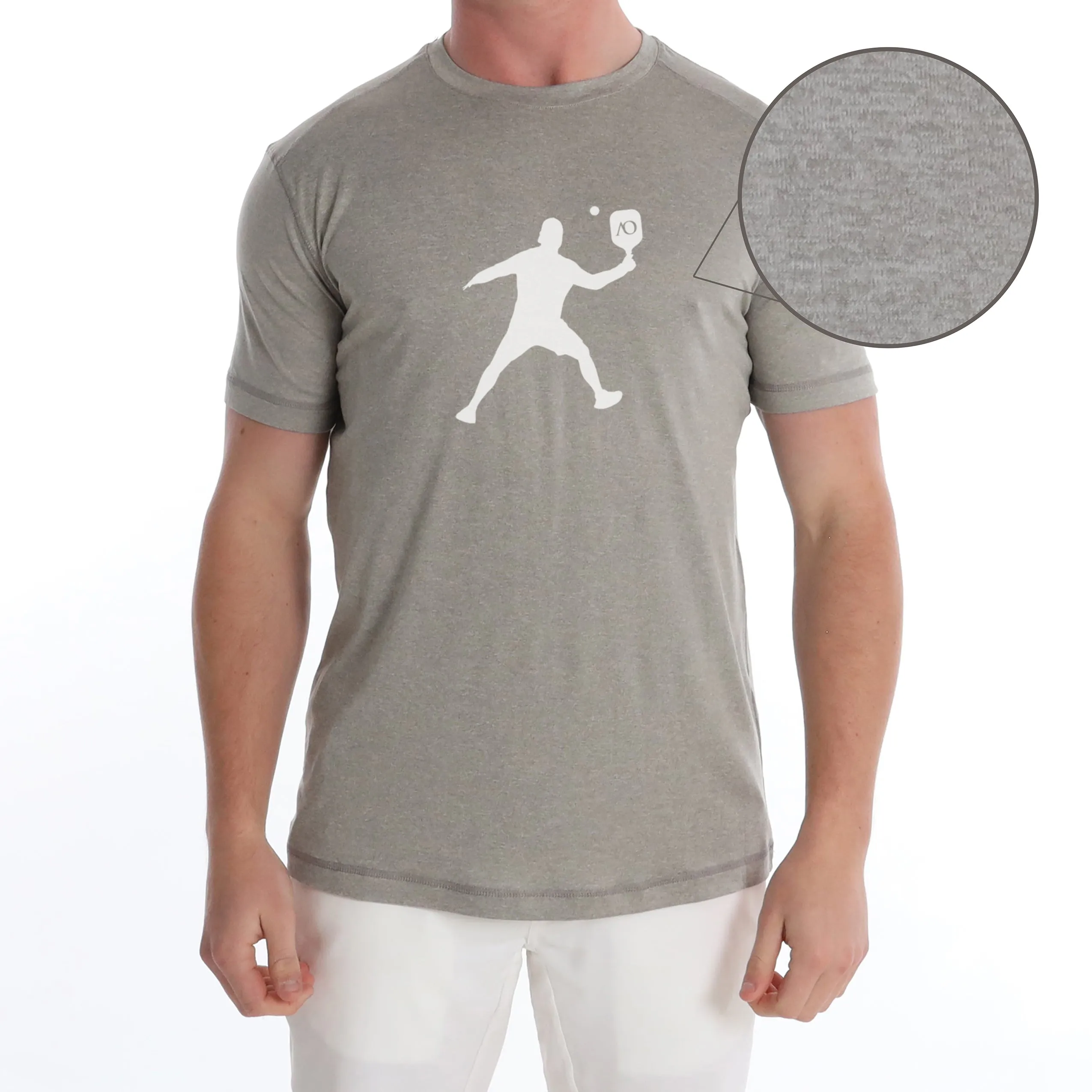 Butter T Pickleball Silhouette - Grey Heather