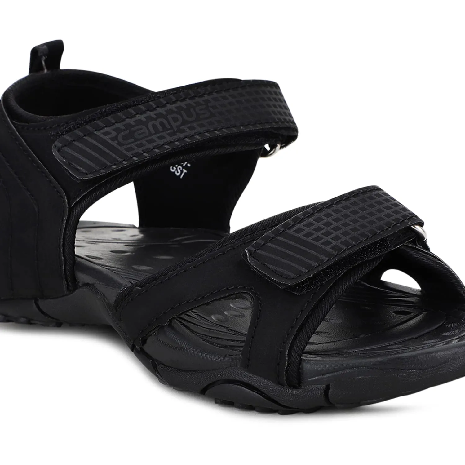 Campus Kid's STRING-K FULL BLK Sandal K1-UK/India